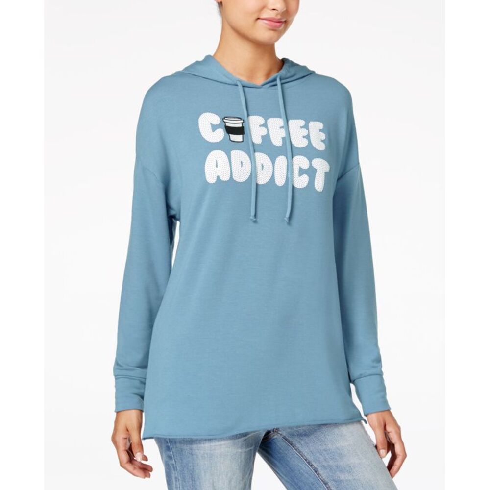 Pretty Rebellious Juniors Coffee Addict Graphic Hoodie